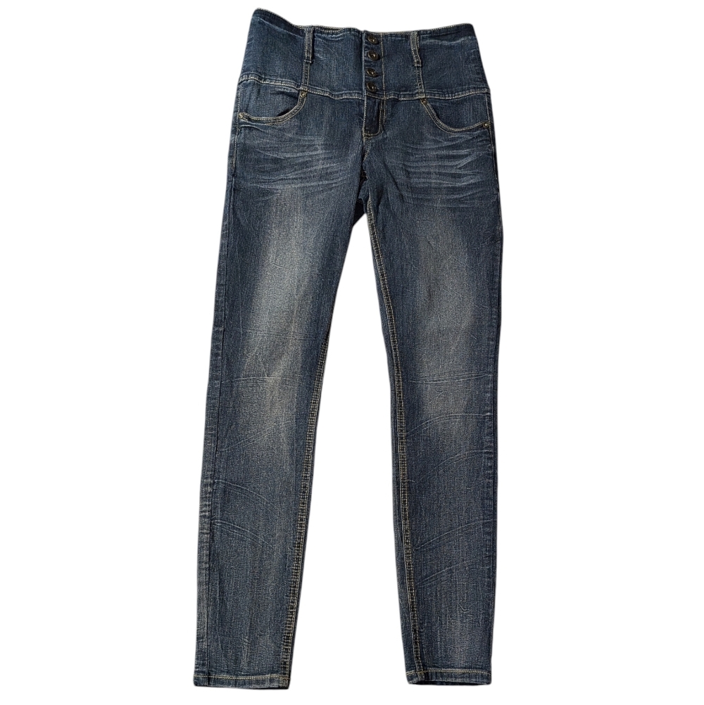 Seven 7 Buttonfly Hi Waist Skinny Jeans
